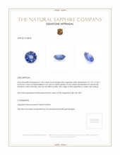 1.85 Ct. Sapphire from Ceylon (Sri Lanka) Appraisal
