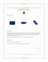 3.27 Ct. Blue Sapphire from Ceylon (Sri Lanka) Appraisal