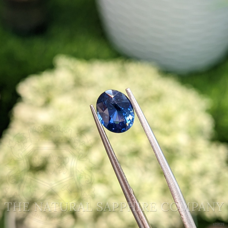 1.55 Ct. Greenish Blue Sapphire from Ceylon (Sri Lanka)