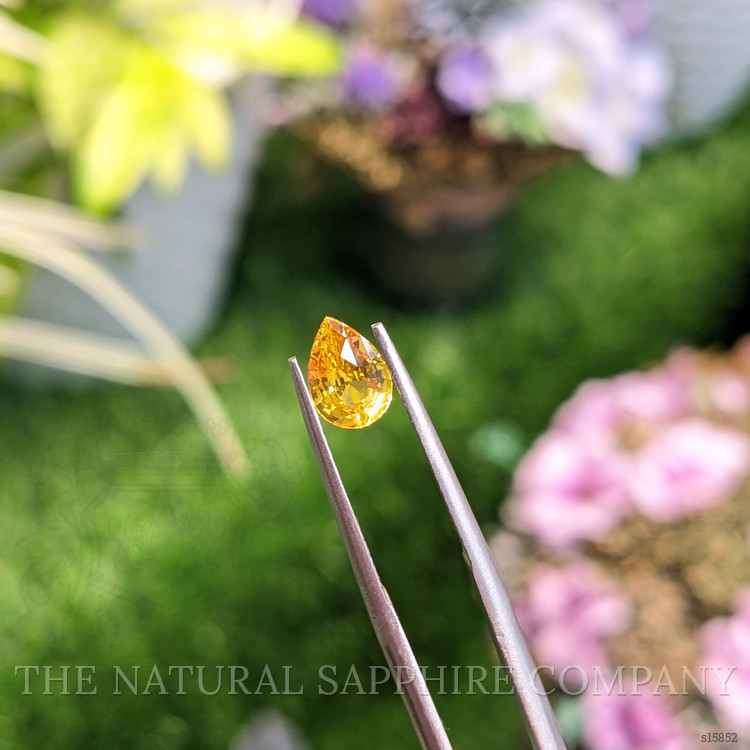 1.06 Ct. Orangish Yellow Sapphire from Ceylon (Sri Lanka)