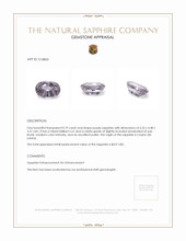 0.79 Ct. Purple Sapphire from Ceylon (Sri Lanka) Appraisal