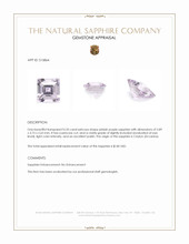 0.35 Ct. Pinkish Purple Sapphire from Ceylon (Sri Lanka) Appraisal