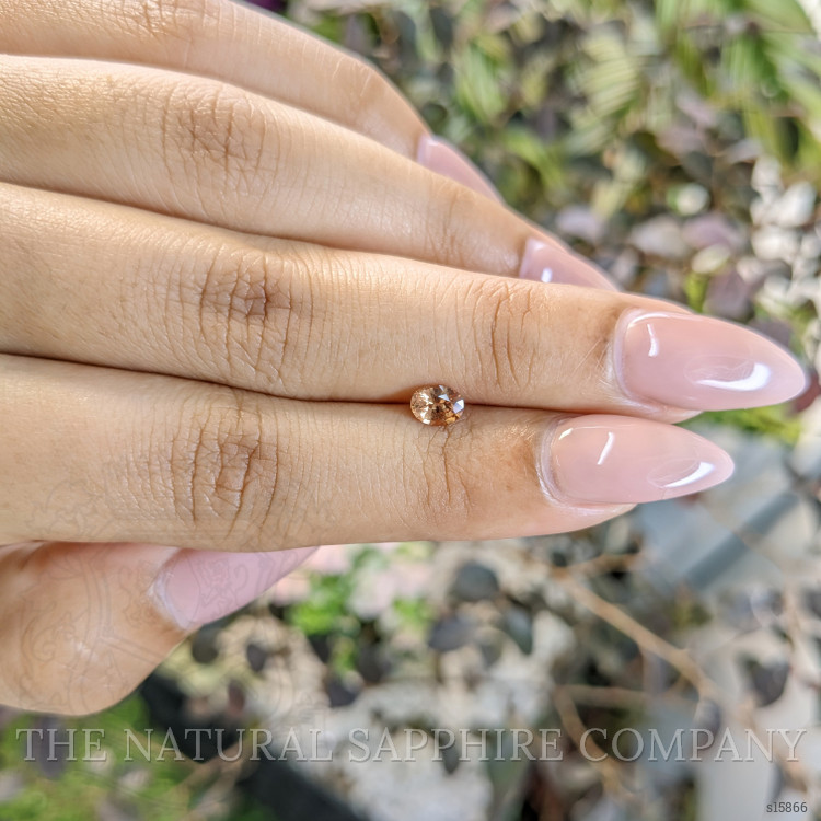 0.44 Ct. Orangish Brown Sapphire from Ceylon (Sri Lanka)