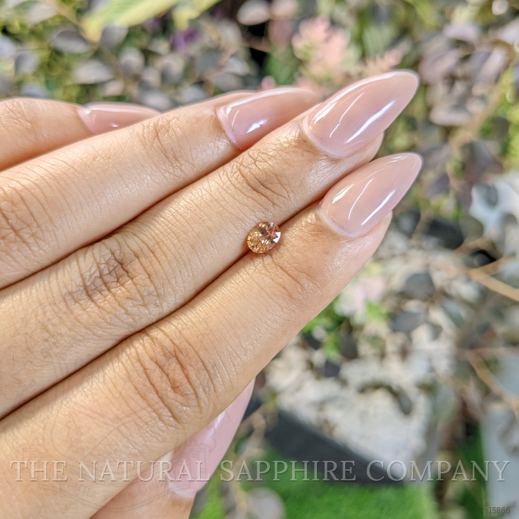 0.44 Ct. Orangish Brown Sapphire from Ceylon (Sri Lanka)