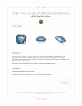 1.60 Ct. Greenish Blue Sapphire from Ceylon (Sri Lanka) Appraisal