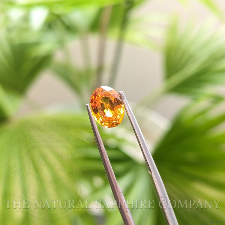 2.01 Ct. Yellowish Orange Sapphire from Ceylon (Sri Lanka)