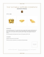 1.52 Ct. Orangish Yellow Sapphire from Ceylon (Sri Lanka) Appraisal