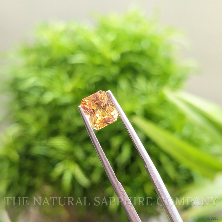 1.52 Ct. Orangish Yellow Sapphire from Ceylon (Sri Lanka)