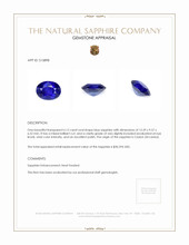 6.12 Ct. Blue Sapphire from Ceylon (Sri Lanka) Appraisal