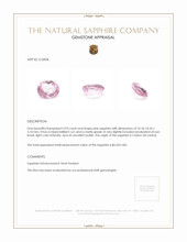 3.93 Ct. Pink Sapphire from Ceylon (Sri Lanka) Appraisal