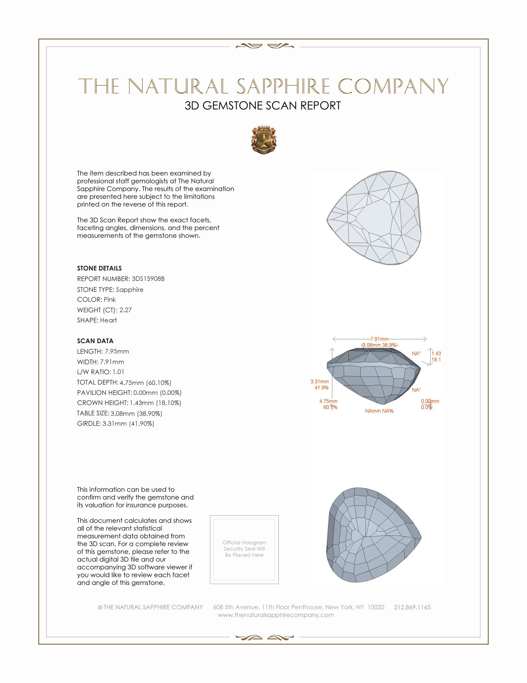 2.27 Ct. Pink Sapphire from Ceylon (Sri Lanka)