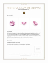 3.12 Ct. Pink Sapphire from Ceylon (Sri Lanka) Appraisal