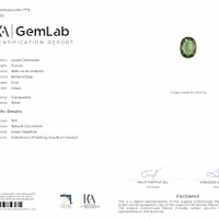 15.01 Ct. Green Sapphire from Madagascar Scan Report