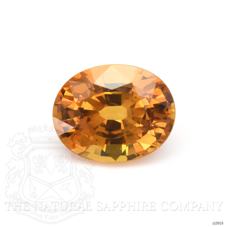 3.81 Ct. Yellowish Orange Sapphire from Ceylon (Sri Lanka)
