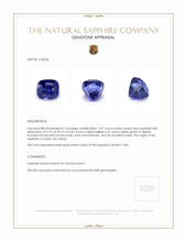 7.07 Ct. Blue Sapphire from Ceylon (Sri Lanka) Appraisal