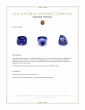 7.07 Ct. Blue Sapphire from Ceylon (Sri Lanka) Appraisal