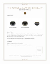 3.49 Ct. Color Change Sapphire from Ceylon (Sri Lanka) Appraisal