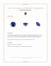 2.08 Ct. Blue Sapphire from Madagascar Appraisal