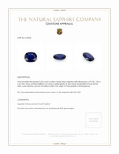 3.02 Ct. Blue Sapphire from Madagascar Appraisal