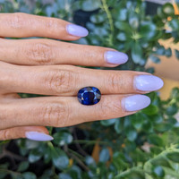 7.92 Ct. Blue Sapphire from Madagascar Life Style