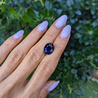 7.92 Ct. Blue Sapphire from Madagascar Life Style