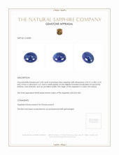 3.28 Ct. Blue Cabochon Sapphire from Ceylon (Sri Lanka) Appraisal