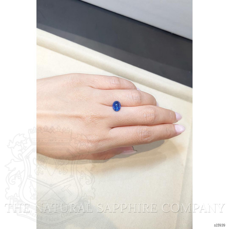 3.28 Ct. Blue Cabochon Sapphire from Ceylon (Sri Lanka)