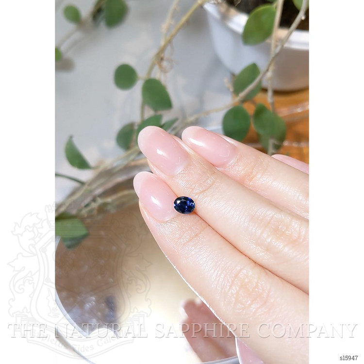 0.83 Ct. Blue Sapphire from Ceylon (Sri Lanka)