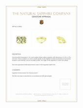 1.05 Ct. Yellow Sapphire from Ceylon (Sri Lanka) Appraisal