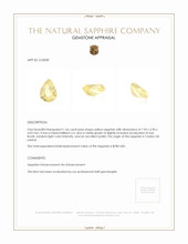 1.56 Ct. Yellow Sapphire from Ceylon (Sri Lanka) Appraisal