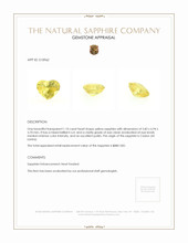 1.10 Ct. Yellow Sapphire from Ceylon (Sri Lanka) Appraisal