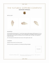 3.11 Ct. White Sapphire Crystal from Ceylon (Sri Lanka) Appraisal