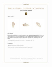 3.11 Ct. White Rough Sapphire from Ceylon (Sri Lanka) Appraisal