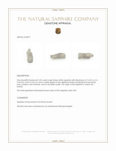 5.50 Ct. White Rough Sapphire from Ceylon (Sri Lanka) Appraisal