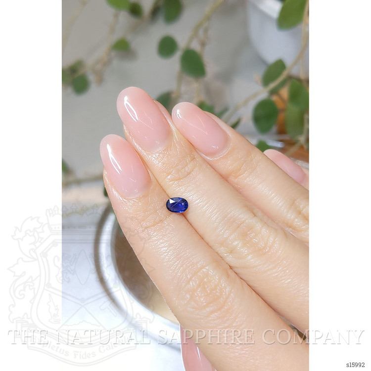 0.42 Ct. Blue Sapphire from Ceylon (Sri Lanka)