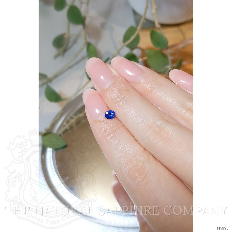0.41 Ct. Blue Sapphire from Ceylon (Sri Lanka)