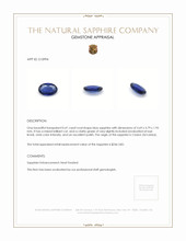 0.41 Ct. Blue Sapphire from Ceylon (Sri Lanka) Appraisal