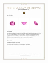 2.68 Ct. Pink Sapphire from Ceylon (Sri Lanka) Appraisal