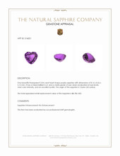 3.04 Ct. Purple Sapphire from Ceylon (Sri Lanka) Appraisal