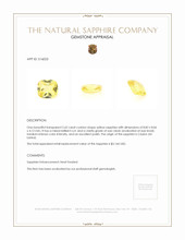 2.62 Ct. Yellow Sapphire from Ceylon (Sri Lanka) Appraisal