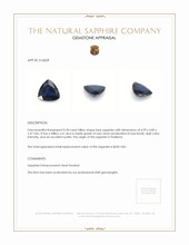 0.50 Ct. Blue Sapphire from Thailand Appraisal