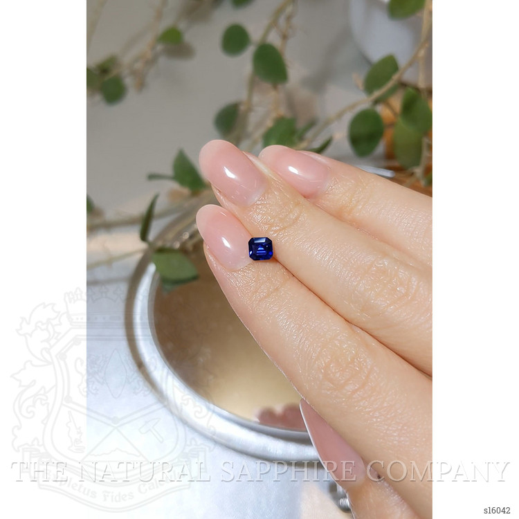 0.91 Ct. Blue Sapphire from Ceylon (Sri Lanka)