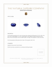 0.69 Ct. Sapphire from Ceylon (Sri Lanka) Appraisal