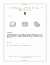 2.12 Ct. White Star Sapphire from Ceylon (Sri Lanka) Appraisal
