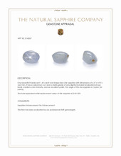 1.43 Ct. Blue Star Sapphire from Ceylon (Sri Lanka) Appraisal