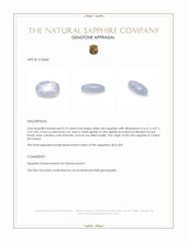 0.76 Ct. White Star Sapphire from Ceylon (Sri Lanka) Appraisal