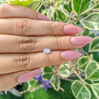 0.76 Ct. White Star Sapphire from Ceylon (Sri Lanka) Life Style