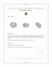 0.95 Ct. Grey Star Sapphire from Ceylon (Sri Lanka) Appraisal