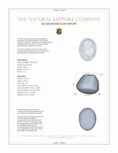 0.90 Ct. White Star Sapphire from Ceylon (Sri Lanka) 3 D Scan Report