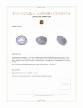 1.17 Ct. Grey Star Sapphire from Ceylon (Sri Lanka) Appraisal